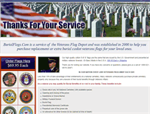 Tablet Screenshot of burialflags.com